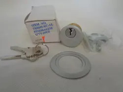 NEW GLOBAL DOOR CONTROLS TH1100-RC-AL MORTISE CYLINDER ALUMINUM FINISH WITH KEYS