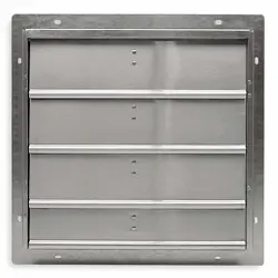 DAYTON 2C522 FAN SHUTTER,20 IN,MILL FINISH ALUMINUM 2C522