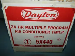 DAYTON 5X440 15A 250VAC MECHANICAL PROGRAM 24 HR AIR CONDITIONER TIMER FREE SHIP