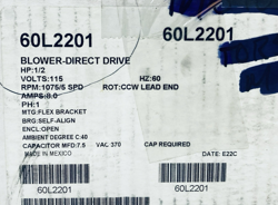 MOTOR 1/2HP 115V