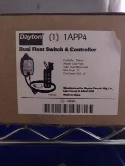 DAYTON 1APP4 FLOAT SWITCH DUAL MICROREED 120V
