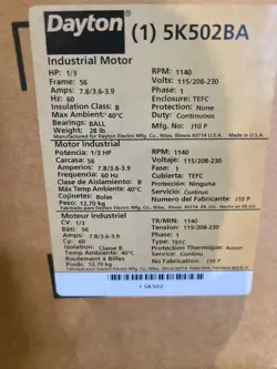 INDUSTRIAL MOTOR 1/3HP