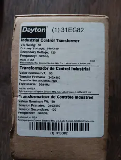 DAYTON INDUSTRIAL CONTROL TRANSFORMER