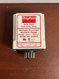 DAYTON 6A855 TIME DELAY RELAY 120VAC 10A DPDT