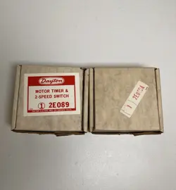 NEW IN BOX DAYTON MOTOR TIMER & 2 SPEED SWITCH 2E089A LOT OF 2