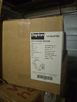 BRAND NEW DAYTON SPLIT PHASE ELECTRIC MOTOR 6XJ07BE 1/4 HP, .25 HP, 4.9A 6XJ07