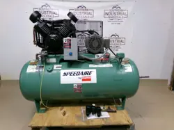 SPEEDAIR DAYTON AIR COMPRESSOR 35CFM 1WD70, 10HP 220VOLT 3PH, 120 GAL TANK, 35WC