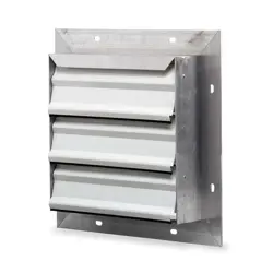 DAYTON SHUTTER,WALL,36 IN,SGL PANNEL,WHITE ALUM 3C310 DAYTON 3C310 190735280805