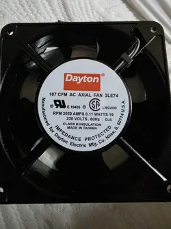 DAYTON AXIAL FAN,SQUARE,4-11/16