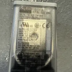 1 DAYTON 1EGY1A 120VAC RELAY WITH BASE