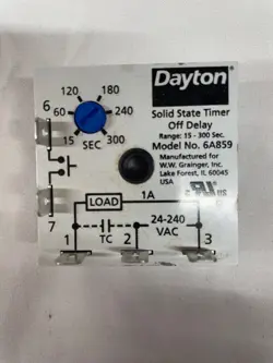OEM DAYTON 6A859 ENCAPSULATED SOLID STATE TIMING RELAY