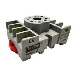 DAYTON 5X852M RELAY SOCKET, 300V, 15A, 600V, 10A **FREE SHIPPING**
