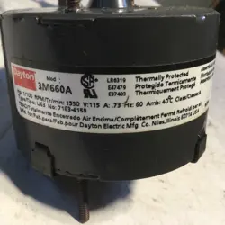 NEW DAYTON 3M660A MOTOR 1550 RPM 1/100 HP 115 V .73 A TESTED, NNB, NOS FREE SHIP