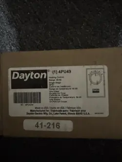 DAYTON 4PU49 HEATING CONTROL