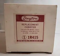NEW OLD STOCK! DAYTON REPLACEMENT CANISTER 1R415