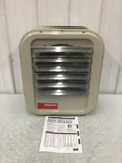 DAYTON - 804T04 ELECTRIC UNIT HEATER, WALL/CEILING, 51,200 BTUH, 480V AC