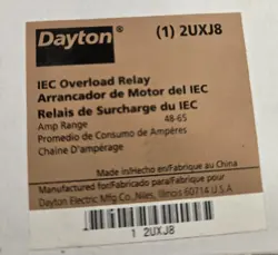 (1) 2UXJ8 DAYTON IEC OVERLOAD RELAY 48-65 AMP
