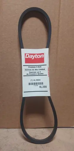 DAYTON #4L390H V-BELT (39” OUTSIDE LONG, 1/2” TOP WIDE, .313” THICK) K139