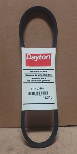 DAYTON #4L310H V-BELT (31” OUTSIDE LONG, 1/2” TOP WIDE, .313” THICK) B106
