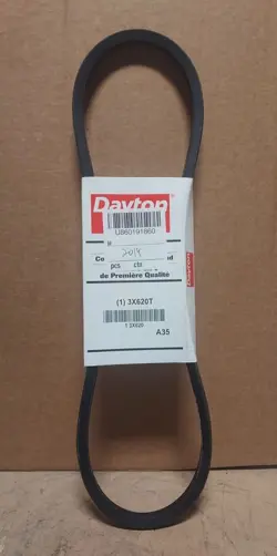DAYTON #3X620T, A-35 V-BELT (37” OUTSIDE LONG, 1/2” TOP WIDE, .313” THICK) B106