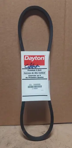 DAYTON #3X620G, A-35 V-BELT (37” OUTSIDE LONG, 1/2” TOP WIDE, .313” THICK) B106