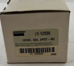 DAYTON 5Z556 12VDC, 30A, DPST-NO