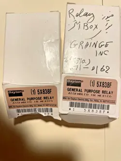 2PC. NEW DAYTON 5X838F RELAY 120V 12A 10A-28VDC