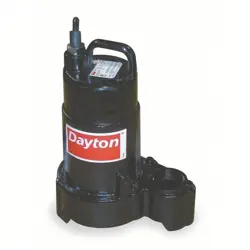 DAYTON 4HU68 SUBMERSIBLE SUMP PUMP, 1/3 HP, 120V AC, 5.8 A, 1-PHASE, NEW!
