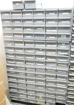 EQUIPTO & DAYTON 456  DRAWER METAL PARTS CABINET 12