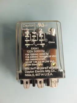 *LOT OF 2* DAYTON - 5X841 - 11 PIN RELAY, 10-13 A, 120/240 VAC
