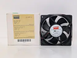 DAYTON 2RTJ5 DC AXIAL FAN W/ BALL BEARING, 24VDC 133 CFM .36A 8.6W