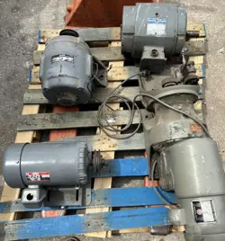 PALLET LOT OF PARTS/REPAIR UNTESTED 3 PHASE MOTORS DAYTON CENTURY BROOK US MOTOR