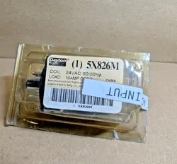 DAYTON 5X826M GENERAL PURPOSE RELAY, 10 A, 24VAC, 8-PIN, DPDT (NEW)