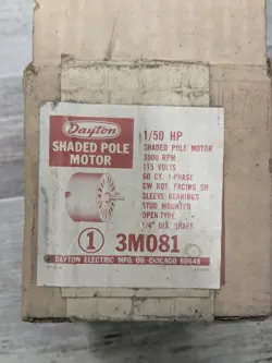 DAYTON 3M081 1/50HP SHADED POLE MOTOR