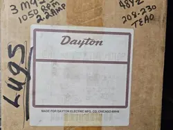 DAYTON 3M923A CONDENSER FAN MOTOR 1/3HP 1050RPM