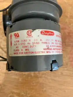 USED DAYTON MODEL 2C782 TYPE 21 #7021-1999 SQUIRREL FAN BLOWER.