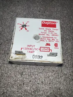 DAYTON 2A562 SOLID STATE TIMER ENCAPSULATED MACHINE ADJUSTABLE