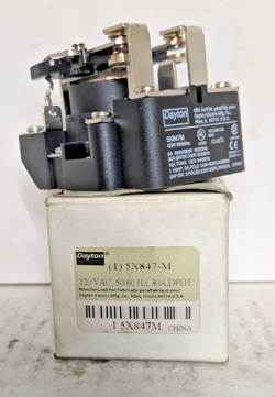 NOS DAYTON RELAY 120 VAC, 50/60HZ,30A,DPDT 5X847-M LOT OF 3