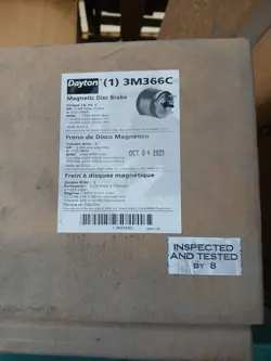 NEW IN BOX DAYTON 3M366C MAGNETIC DISC BRAKE 2HP  6LB.FT, 115/208-230V 1PH 60HZ