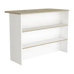 KITCHEN BAR DAYTON, KITCHEN, WHITE / LIGHT PINE