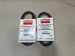 (2) DAYTON 3X621T CLASSIC REPLACEMENT V-BELT A42 BLACK RUBBER 44