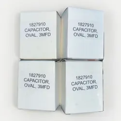 *QTY 4* MARS/DAYTON 12903 OVAL MOTOR RUN CAPACITORS 3 MFD 370 VAC. NEW IN BOX!