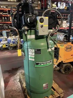 DAYTON SPEEDAIRE,1WD63,TWO STAGE AIR COMPRESSOR 7.5HP 3PH 23.1CFM 100GAL TANK