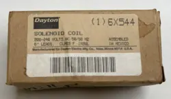 DAYTON 015388 SOLENOID 6X544 SOLENOID VALVE COIL, 208/240VAC, X13758-7006