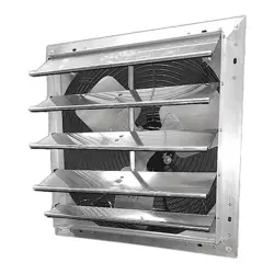 DAYTON 484X43 SHUTTER MOUNT EXHAUST FAN, 20 IN BLADE DIA, 1/4 HP, 1 PHASE,