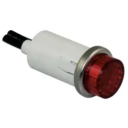 DAYTON RAISED PANEL LIGHT, RED, 240 V AC/DC 22NY55 DAYTON 22NY55 1/2 IN MOUNTING