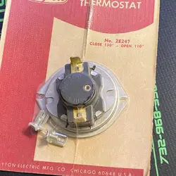 2E247 - DAYTON - SNAP DISC FAN THERMOSTAT - 130F CLOSE - 110F OPEN