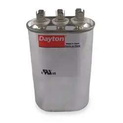 DAYTON DUAL RUN CAPACITOR,50/5 MFD,5 11/16