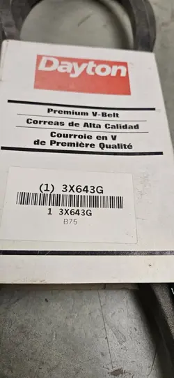 B-75 DAYTON VEE BELT 3X643G