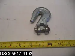 RUSTING-MISSING PIN: 1DNC3 DAYTON 5400LB LMT CLEVIS GALVANIZED FORGED STEEL HOOK